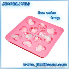 Heart silicone ice cube mold