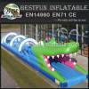 Inflatable crocodile slip pool