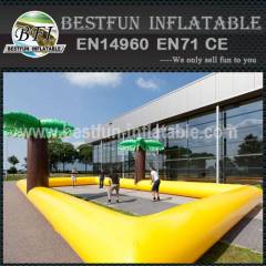 Inflatable beach volleyball field