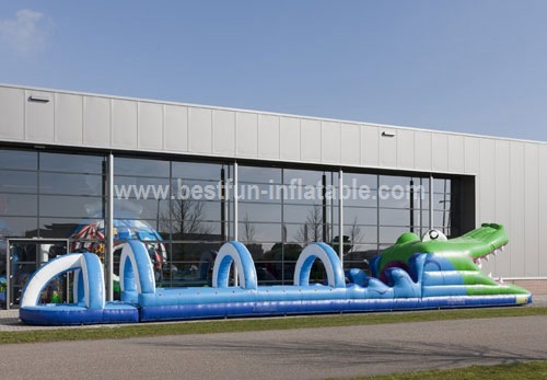 Inflatable crocodile slip pool