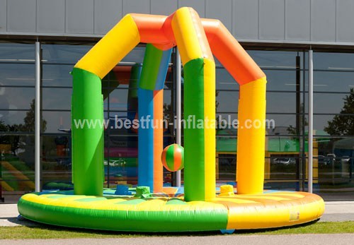 Inflatable demolition ball game