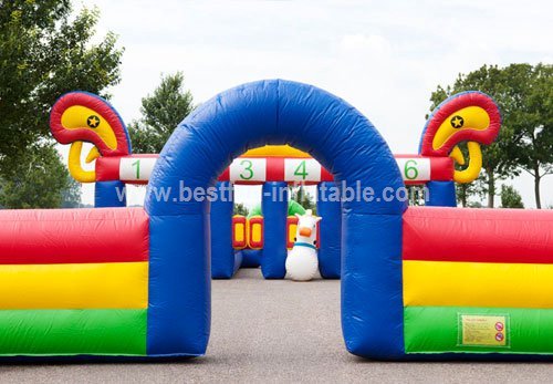 Inflatable horse riding racing game