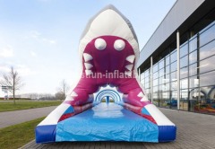 Inflatable shark water slide slip