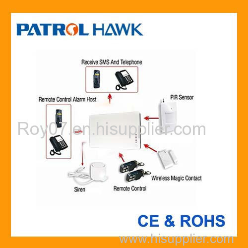 Patrol Hawk GSM security alarm system with andriod&IOS app&voice prompt