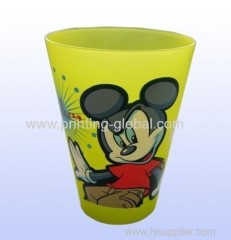 Heat transfer film for drinking cup with good printing
