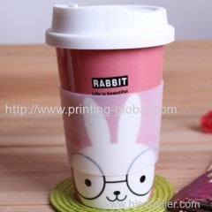 Heat transfer film for drinking cup with good printing