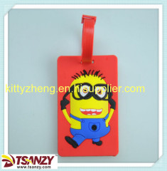 promotion soft pvc cartoon baggage tag/lable