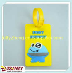 promotion soft pvc cartoon baggage tag/lable