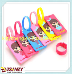 promotion soft pvc cartoon baggage tag/lable