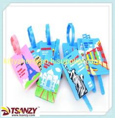 promotion soft pvc cartoon baggage tag/lable