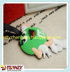 3D pvc rubber novelty ID name card baggage tags