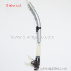 hot sale easy breath silicone snorkel for scuba diving