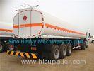 HOWO A7 Oil Tank Trailer Diesel 28 Cubic Meters , Two Single Low Bed Trailer