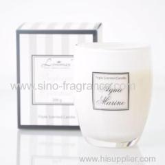 scented candle in glass holder/luxury natural soy scented candle/scented candle jar in gift box