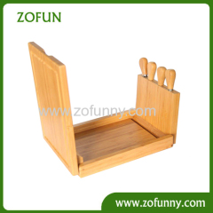 new style bamboo cheese cutting board set