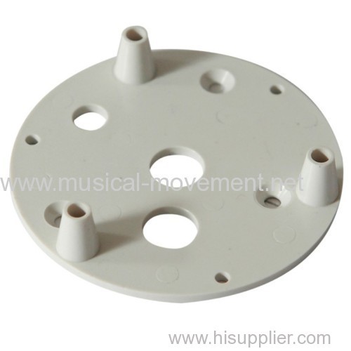 PLASTIC PLATE BASE FOR WIND UP CERAMIC OR POLYRESIN MUSIC BOX