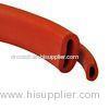 Red High Elasticity Silicone Sponge Extrusion Insulation Pipe / Rubber Foam Tube