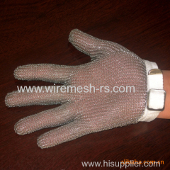 Metal Cut resistant mesh gloves