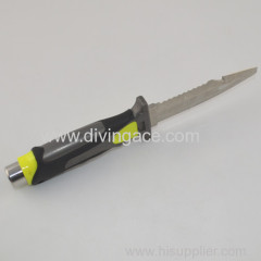 Fixed blade titanium dive knife with nylon sheath