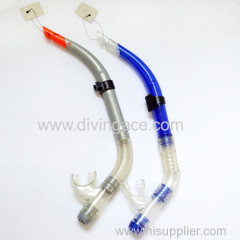 Silicone diving snorkel for scuba diving