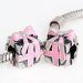 European Syle Sterling Silver Wrapped with Love with Pink Enamel Charm Beads Wholesale