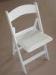 White Armless Resin Folding Chair , Contemporary Plastic UV Protection Chair For Hotel