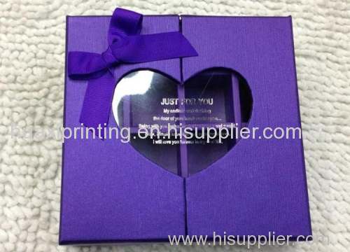 square purple chocolate boxes