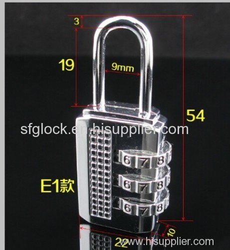 Zinc alloy combination lock with hoot