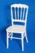 Durable Glossy White Wood Banquet Chairs For Ceremony Event , Ivory Napoleon Chair