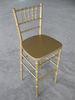 Modern Gold Wooden Bar Stool Armless , Stackable Wooden Indoor Chair For Home
