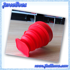 Silicone Foldable cup with plastic ring manufacturer & supplier China