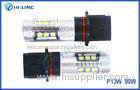 Pair White P13W Base 16 SMD LED Fog Light Bulbs Lens Headlight Lamp for Car DRL Light Lamp Bulbs