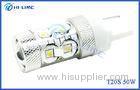 High brightness 50W 7440 7443 T20 LED Bulb with Projector lens 750lm 6500k Cool White
