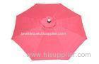 9ft Aluminium Pink Outdoor Patio Umbrella Parasol With Crank Open