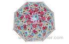 Cute Cartoon Clear PVC Umbrella , 23 Inch Dome Plastic Auto Open