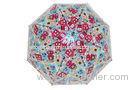 Cute Cartoon Clear PVC Umbrella , 23 Inch Dome Plastic Auto Open
