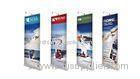 Portable sliver color wind resistance Roll Up Banner Exhibition Banner Stands With Steel Wire Base