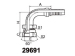 Stainless steel hydraulic hose fittings 90 deg Elbow