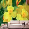 DJ01-042S Yellow Nov Woven Fabric Flower Interior Decoration Wallpapers (OEM)