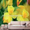 DJ01-042S Yellow Nov Woven Fabric Flower Interior Decoration Wallpapers (OEM)