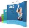 Portable 3 X 4, 4 X 4 pop up display banner with 110g self adhesive PP paper Sign Material