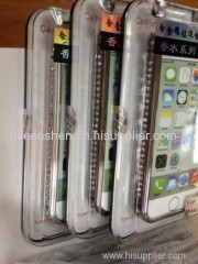 TPU material cell phone case for Iphone4S (diamond cover metal frame yellow color)