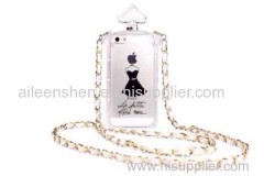 PC material cell phone case for Iphone4S (smooth surface scent bottle style transparent)