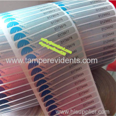 custom tamper proof seal with serial number