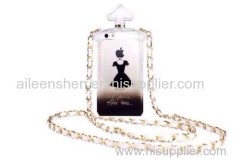 PC material cell phone case for Iphone4S (smooth surface scent bottle style transparent)