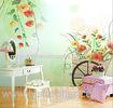 Eco - Friendly Ink Living Room Customized Flower Interior Decoration Wallpapers HS-047