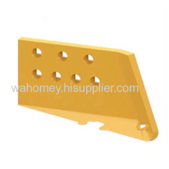 End bit side cutting grader overlay end bit cutting edge