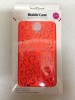 PC material cell phone case for Samsung S4 (smooth surface palace flower style orange color with packing)