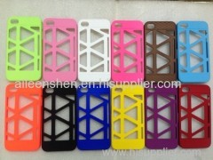 PC material cell phone case for Iphone4S(smooth surface bird nest style pink color)