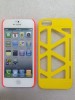 PC material cell phone case for Iphone4S(smooth surface bird nest style yellow color)